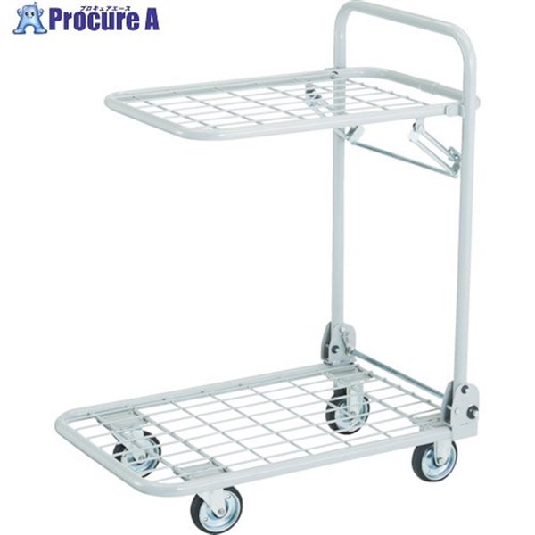 TRUSCO 軽量メッシュ台車 アミー 折りたたみ式2段型 AM-2A  1台  トラスコ中山(株)