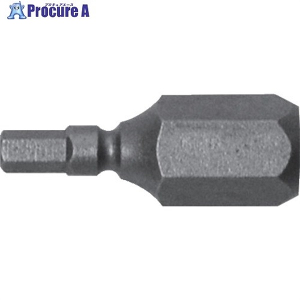 アネックス 溝付超短六角レンチビット1本組 対辺2.5×19 AK-51P-H2.5-19  1本 ▼828-5380
