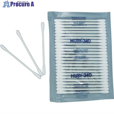HUBY 3インチ 工業用綿棒(先端砲弾型)CA-002 (25000本入) CA-002  1箱 ▼457-8694