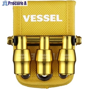 VESSEL 限定クイックキャッチャー3連ホルダー黄 QB-10B3YY  1個  (株)ベッセル ▼688-2881