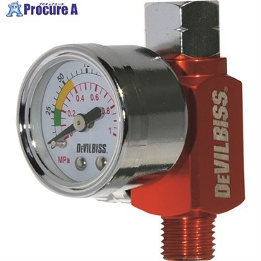 DeVilbiss ガン手元エアバルブ(ゲージ付) HAV-503-B  1個 ▼158-0153