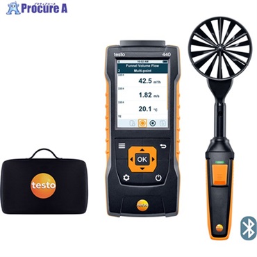 TESTO ベーン式風速計 testo 440 100mmベーン式風速プローブセット 0563 4403  1台  (株)テストー ▼127-2564