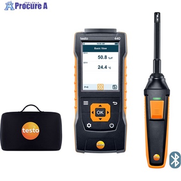 TESTO 温湿度計 testo 440 温湿度プローブセット 0563 4404  1台  (株)テストー ▼127-2580