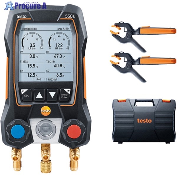 TESTO デジタルマニホールド testo 550s セット 0564 5502 55  1S ▼253-4985