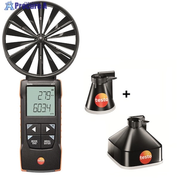 TESTO 風速計 testo 417 ファンネルセット1 0563 1417  1台  (株)テストー ▼525-2812