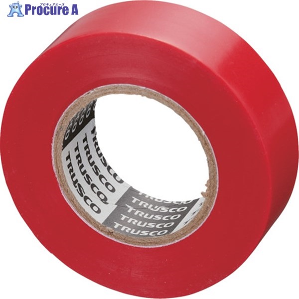 TRUSCO 脱鉛タイプビニールテープ 19mmX10m 赤  1巻入り GJ2110R1P  1巻 ▼628-3295