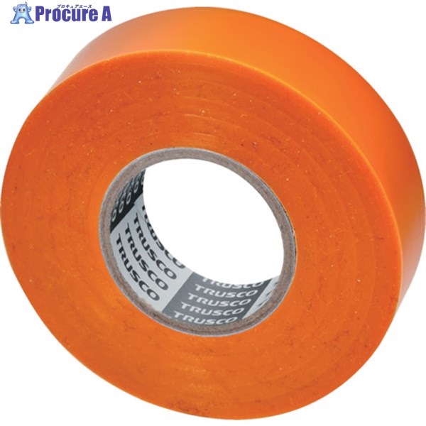 TRUSCO 脱鉛タイプビニールテープ 19mmX10m オレンジ 1巻入り GJ2110OR1P  1巻 ▼628-3304
