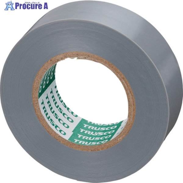 TRUSCO 脱鉛タイプビニールテープ 19mmX10m 灰  1巻入り GJ2110GY1P  1巻 ▼628-3308