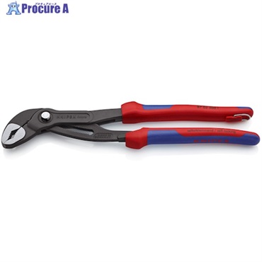 KNIPEX ウォーターポンププライヤー コブラ コンフォートハンドル落下防止リング付 300mm 8702-300TBK  1丁  KNIPEX社 ▼834-5431