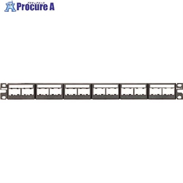 PANDUIT モジュラーパッチパネル枠 4ポートフェースプレートタイプ(パッチパネルラベル付き) 24ポート 1U CPPL24WBLY CPPL24WBLY  1個  ▼128-0430