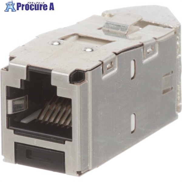 PANDUIT カテゴリ6A 左右45度アングル シールド付きモジュラージャック 黒 CJSLR6X88TGY CJSLR6X88TGY  1個  パンドウイットコーポレーション ▼239-2944