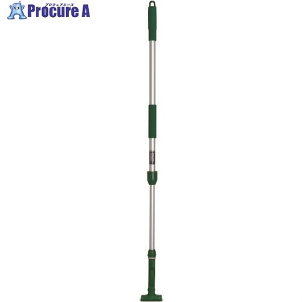 テラモト FXハンドルアルミ伸縮柄 1110～1800mm グリーン CL-374-100-1  1本 ▼330-8499