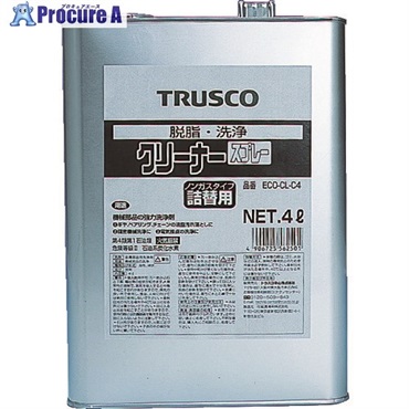 TRUSCO αクリーナー 4L ECO-CL-C4  1缶  トラスコ中山(株) ▼512-3071