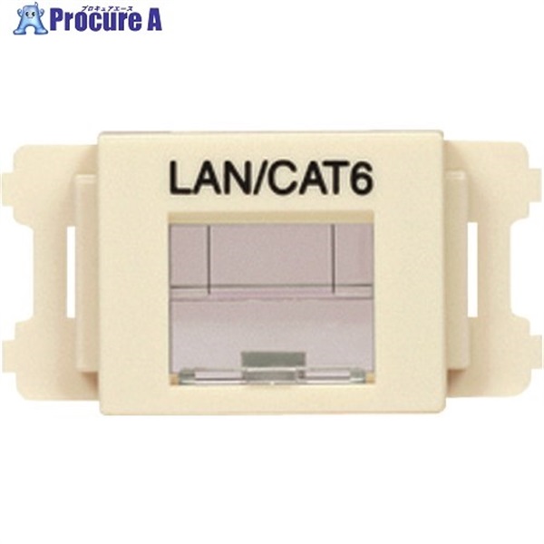 PANDUIT JISプレート用シャッター付きアダプタ オフホワイト LAN・CAT6 (10個入) CMASSP6IW-X  1袋  パンドウイットコーポレーション ▼814-6590