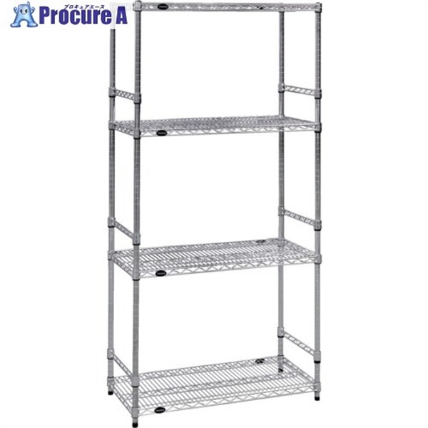 TRUSCO ステンレス製メッシュラック W1205XD457XH1533 4段  サイドバー付 TSM-SDB-5444  1台 ▼650-4012