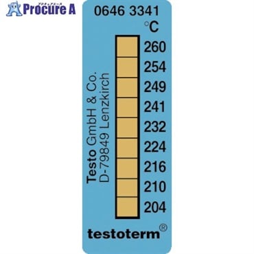 TESTO サーモメーター・テープ 0646.3341 +204-+260  1冊  (株)テストー ▼820-6955