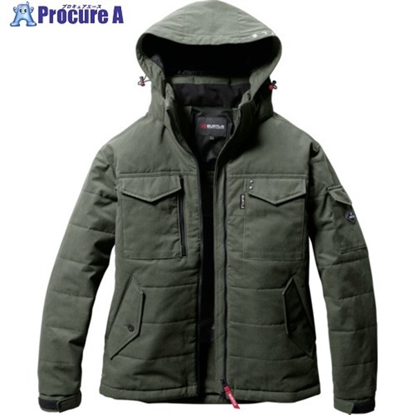 BURTLE 防寒ジャケット5050-14-3XLミルスグリーン 5050-14-3XL  1着  (株)バートル ▼685-4430