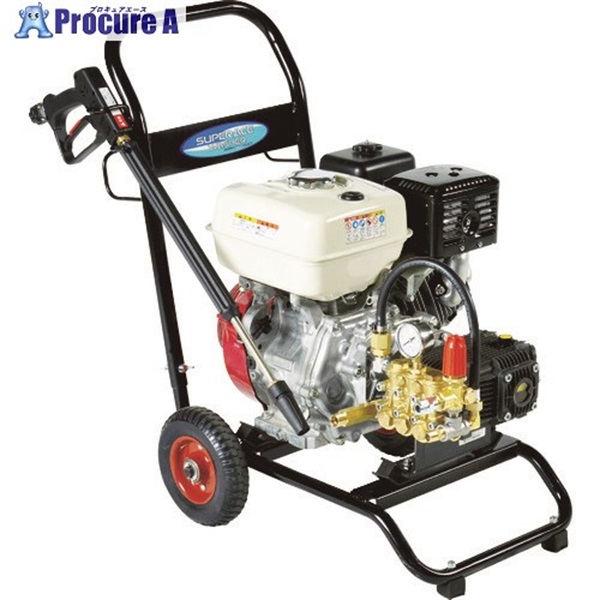 スーパー工業 エンジン式高圧洗浄機 SEC-1520-2N コンパクト＆カートタイプ SEC-1520-2N  1台  スーパー工業(株) ▼859-1130