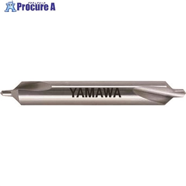 ヤマワ 弱ねじれ溝A形90° 超硬センタ穴ドリル C-CD-Q 6X90°X18 C-CD-Q-6X90X18  1本  (株)弥満和製作所 ▼215-5415