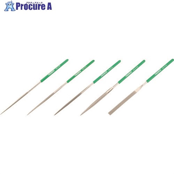 TRUSCO ダイヤモンドヤスリ 精密用#170 5本セット 全長200mm(5本組サイズ) GS-5-SET  1S  トラスコ中山(株)