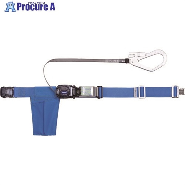 TRUSCO 巻取式 胴ベルト型墜落制止用器具 幅50mmX長さ1200mm ブルー GR-OT593A-B  1本  トラスコ中山(株)