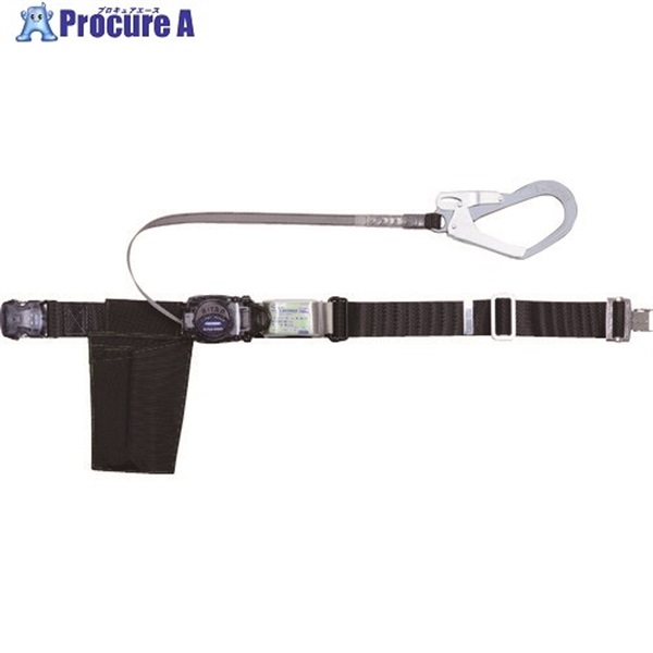 TRUSCO 巻取式 胴ベルト型墜落制止用器具 幅50mmX長さ1200mm ブラック GR-OT593A-BK  1本  トラスコ中山(株)