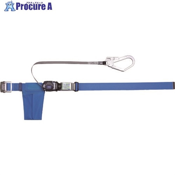TRUSCO 巻取式 胴ベルト型墜落制止用器具 幅50mmX長さ1400mm ブルー GR-590A-L-B  1本  トラスコ中山(株)