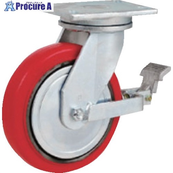 TRUSCO 重量キャスター 自在SP付 150MM 耐湿ウレタン車輪360KGF HR/HM150360PCI-TG-WB  1個  トラスコ中山(株)