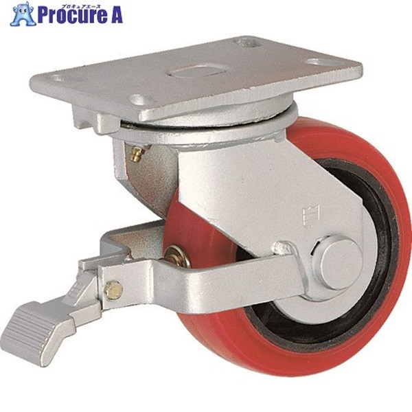 TRUSCO 重高荷重用キャスター 自在SP付 100MM 耐湿ウレタン車輪620KGF HR/HM100620PCI-TG-WB  1個  トラスコ中山(株)
