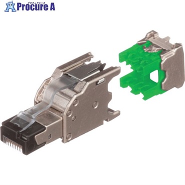 PANDUIT PROFINET カテゴリ5Eかんたん成端シールドモジュラープラグ 適用導線:22AWG単線・撚り線シールドケーブル 10個入 FPE6X88MTG-X  1袋  ▼249-3903