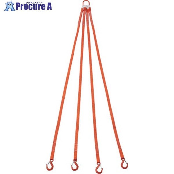 TRUSCO 4本吊ベルトスリングセット 25mm幅X2m 吊り角度60°時荷重0.86t(最大使用荷重1t) G25-4P20-0.86  1S  トラスコ中山(株)