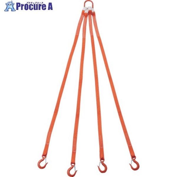 TRUSCO 4本吊ベルトスリングセット 25mm幅X1.5m 吊り角度60°時荷重0.86t(最大使用荷重1t) G25-4P15-0.86  1S  トラスコ中山(株)