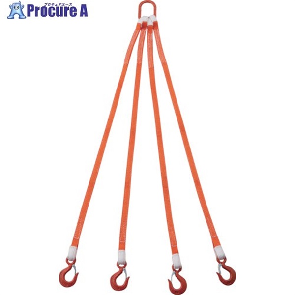 TRUSCO 4本吊ベルトスリングセット 25mm幅X1.5m 吊り角度60°時荷重1.72t(最大使用荷重2t) G25-4P15-1.72  1S  トラスコ中山(株)