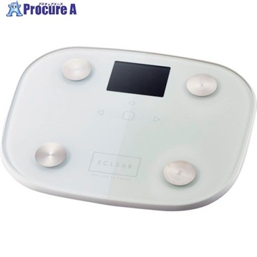 ELECOM エクリア体組成計 FS-03シリーズ ホワイト HCS-FS03WH  1台 ▼338-5746