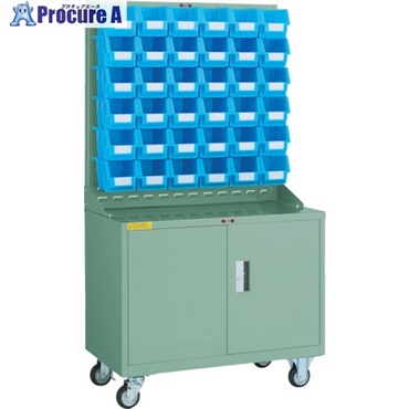 TRUSCO パネルコンテナラック 移動式保管庫付 コンテナ中X36 HT-0936N-C  1台 ◇▼352-5899