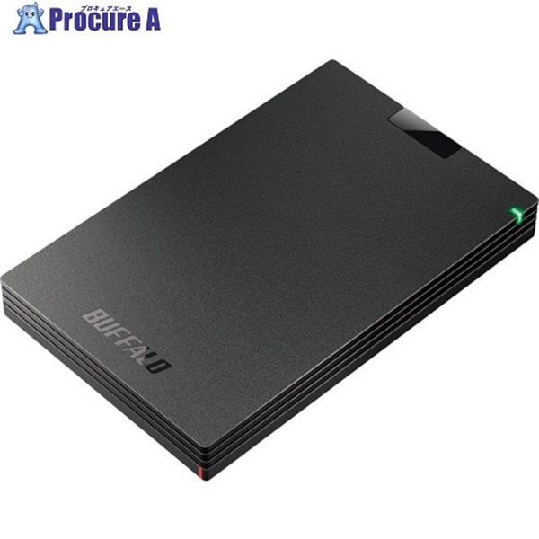 バッファロー ミニステーション USB3.1(Gen.1)対応 ポータブルHDD スタンダードモデル ブラック 1TB HD-PCG1.0U3-BBA  1個  ▼384-7744