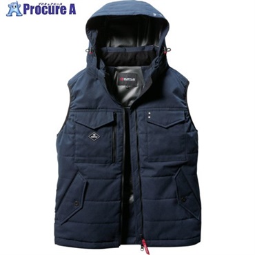 BURTLE 防寒ベスト5054-3-XXLネイビー 5054-3-XXL  1着  (株)バートル ▼685-2710