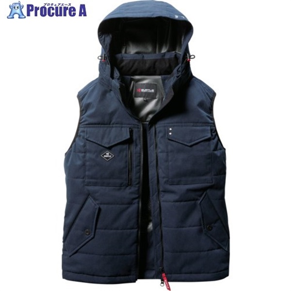 BURTLE 防寒ベスト5054-3-XXLネイビー 5054-3-XXL  1着  (株)バートル ▼685-2710