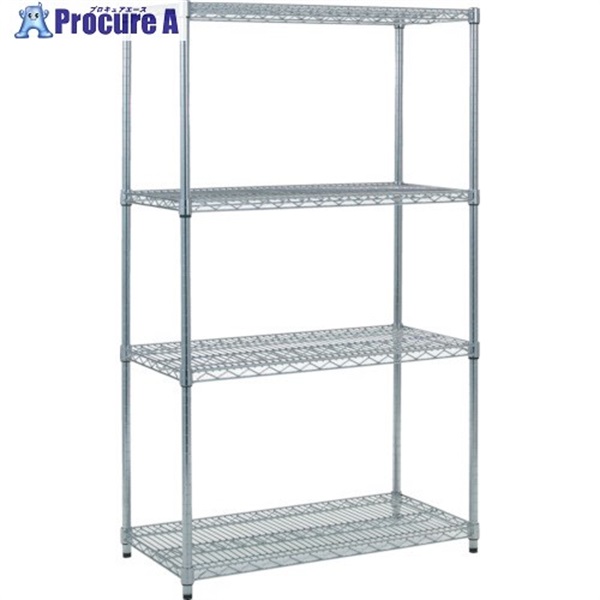 TRUSCO スチール製メッシュラック W905XD609XH1533 4段 TME-5364  1台 ▼299-5638