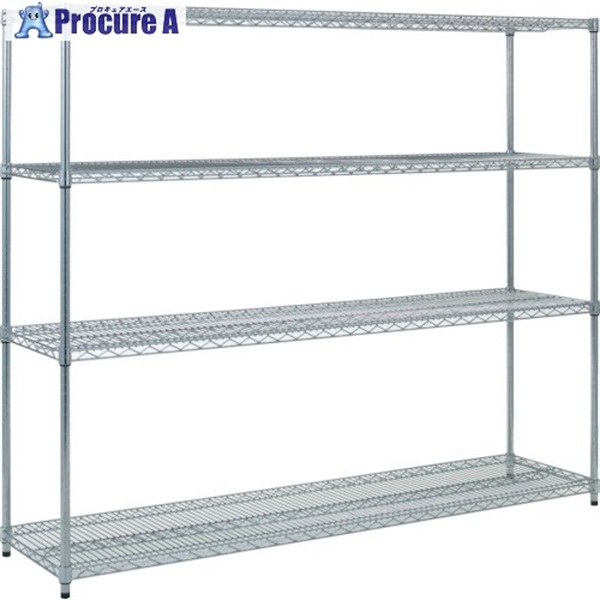 TRUSCO スチール製メッシュラック W1824×D457×H1533 4段 TME-5644  1台 ▼299-5662