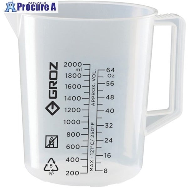 GROZ オイル用ビーカー 2000ML JUG/2000G  1個  GROZ社 ▼256-7234