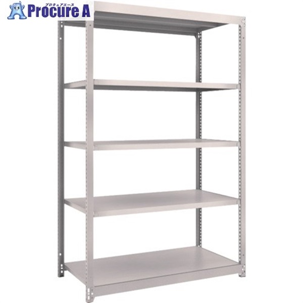 TRUSCO スチールラック M1.5型 W1160×D595×H1800 5段 単体 ネオグレー M1.5-6465 NG(ネオグレー)  1台  トラスコ中山(株) ◇