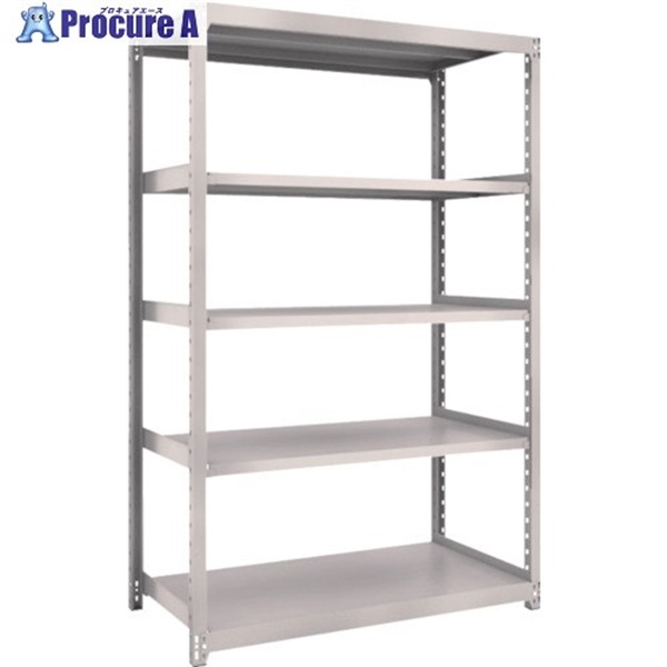 TRUSCO スチール製軽中量ボルトレス棚 M2型 W1160×D600×H1800 5段 単体 ネオグレー M2-6465 NG(ネオグレー)  1台  トラスコ中山(株) ◇