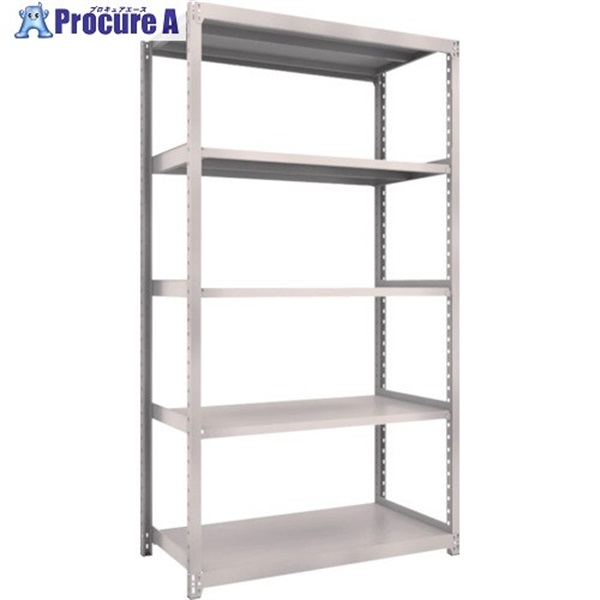 TRUSCO スチールラック M2型軽中量棚 1160X600XH2100 5段 単体 ネオグレー M2-7465 NG(ネオグレー)  1台  トラスコ中山(株) ◇