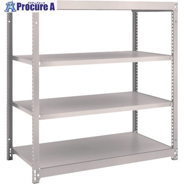 TRUSCO スチールラック M1.5型 W1160×D595×H1200 4段 単体 ネオグレー M1.5-4464 NG(ネオグレー)  1台  トラスコ中山(株) ◇