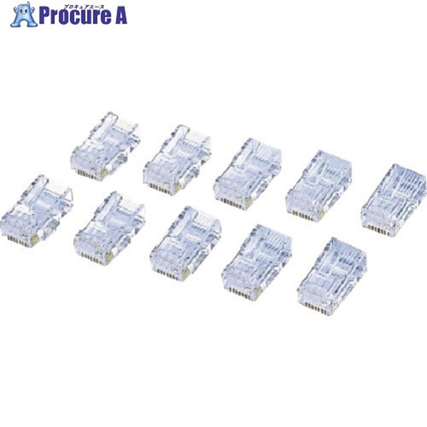 エレコム CAT6対応RJ45コネクタ10個 LD-6RJ45T10  1袋  エレコム(株) ▼539-4431