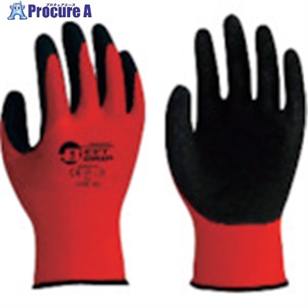 BESTGRIP 天然ゴム薄手 レッド L LA304-RD-1P-L  1双  ハンボ(株) ▼562-5465