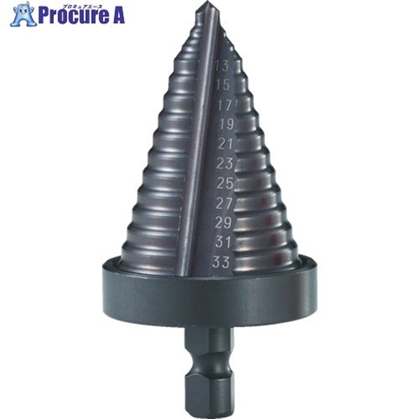 TRUSCO ステップドリル 2枚刃黒染め表面処理 5〜35mm 段数13 NMS-35  1本  トラスコ中山(株)