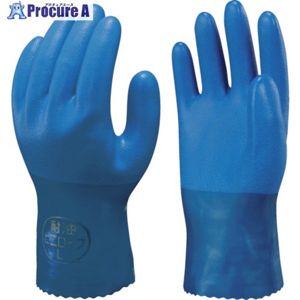 SHOWA 塩化ビニール手袋 No650耐油ビニロ-ブ ブルー Mサイズ NO650-M  1双  ショーワグローブ(株) ▼253-3511