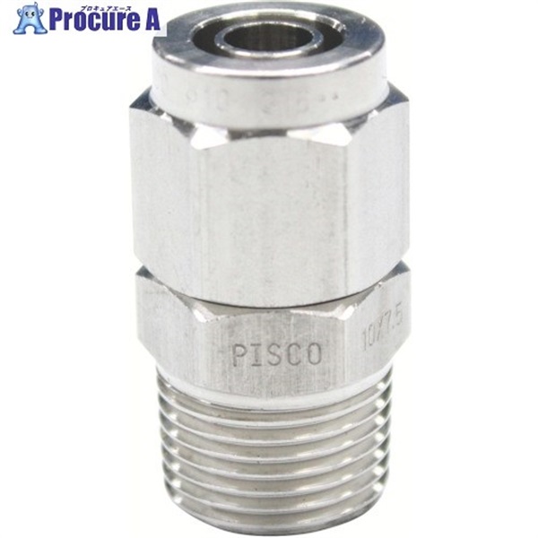 PISCO SUS316締付継手 ストレートチューブ0860ねじR1/8 NSC0860-01  1個  (株)日本ピスコ ▼442-6754